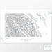National Park print of Banff with a topographic map. Black contour lines on a white background.