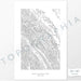 Vertical orientation Banff National Park poster with topographic map design.
