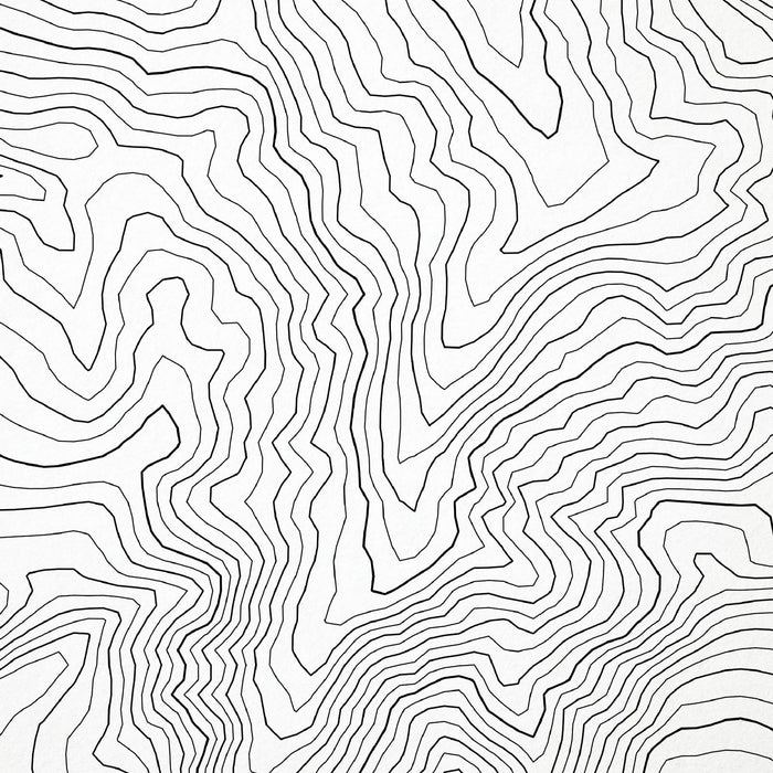 Close look at Beaver Creek's topographic map art. Clean lines give it a modern and minimalist style.