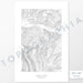 Example art map print of the Beaver Creek, Colorado ski area. Art uses verticle orientation. Print shows landscape of the area using elevation data. On the artwork is a title and concise info of location and elevation. Custom map decor