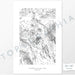 Big Bend National Park poster with topograpy contour lines in black on a white background. Customizable text makes it a great map art gift idea.