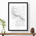 Topographic map of Black Canyon of the Gunnison National Park with a black frame.