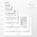 Available sizes for Black Elk Peak, South Dakota topographic maps. 5x7, 8x10, 11x14, 16x20, 18x24, 24x36, and 27x40 posters shown. as black and white prints on a gray background.