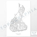 Poster print of Block Island, Rhode Island with topography art.