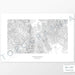 Horizontal custom topo map print of Breckenridge, Colorado. Contour lines show the steep slopes and topography of the area. Ski area map art.