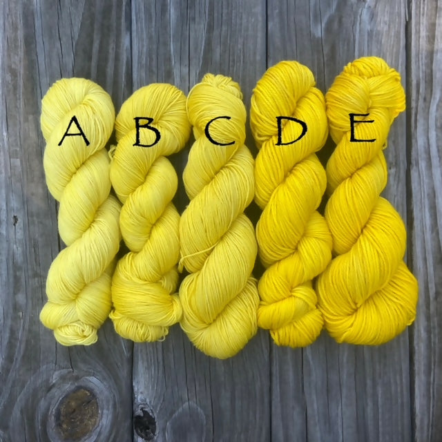 Botanical hand dyed yarn - Goldenrod