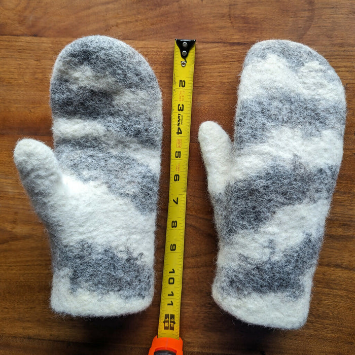 Felted Wool Mittens, Size Adult Medium