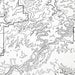 Close-up of contour lines that represent Canyonlands National Park topography on the map poster.