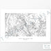 Map wall decor of Capitol Reef National Park with modern map art in black and white.