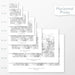 Available sizes for Capitol Reef National Park topographic maps. 5x7, 8x10, 11x14, 16x20, 18x24, 24x36, and 27x40 posters shown. as black and white prints on a gray background.