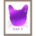 Cat Silhouette Foiled Print (Style 1) Posters, Prints, & Visual Artwork JoyousJoyfulJoyness 