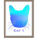 Cat Silhouette Foiled Print (Style 1) Posters, Prints, & Visual Artwork JoyousJoyfulJoyness 