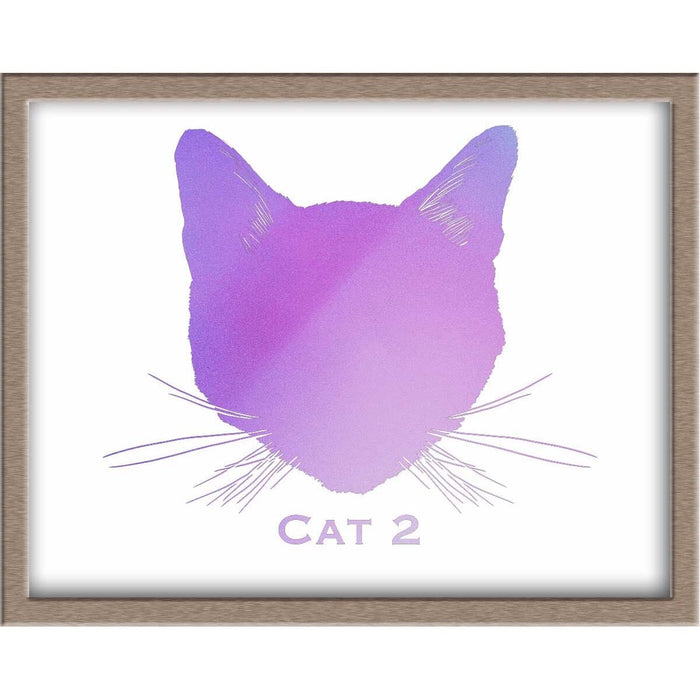 Cat Silhouette Foiled Print (Style 2) Posters, Prints, & Visual Artwork JoyousJoyfulJoyness 