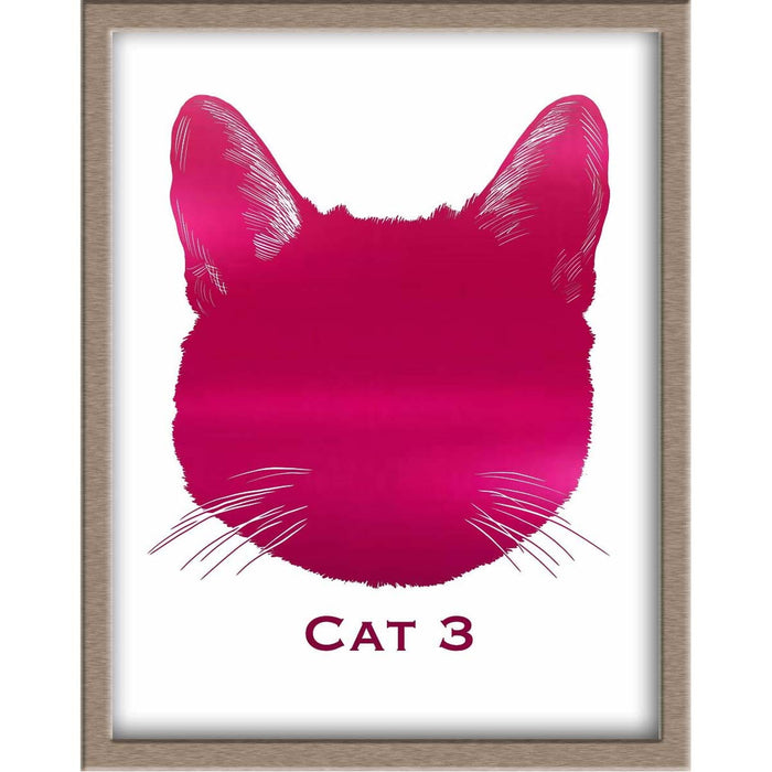 Cat Silhouette Foiled Print (Style 3) Posters, Prints, & Visual Artwork JoyousJoyfulJoyness 