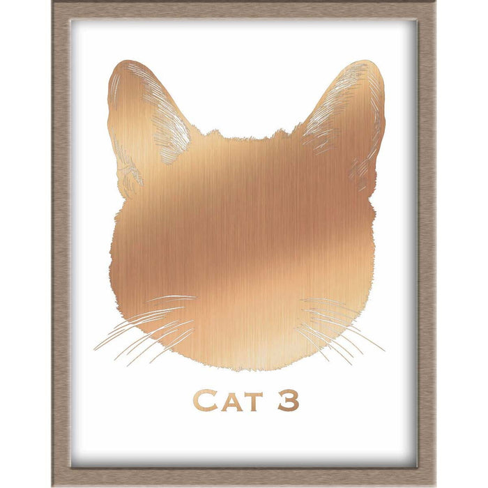 Cat Silhouette Foiled Print (Style 3) Posters, Prints, & Visual Artwork JoyousJoyfulJoyness 