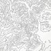 Close-up of contour lines that represent Catskill Mountains topography on the map poster.