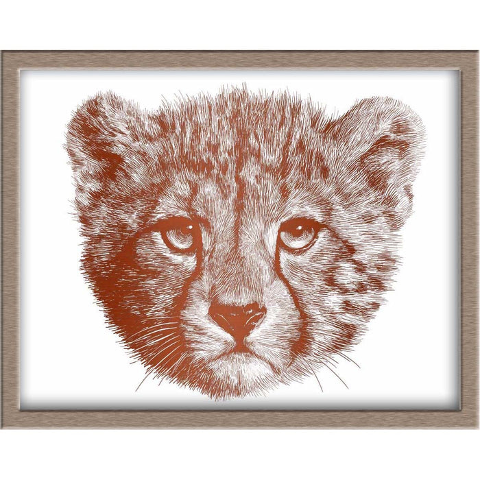 Cheetah Cub Foiled Print Posters, Prints, & Visual Artwork JoyousJoyfulJoyness 