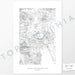 Poster print of Mount Shasta, California with topography art.