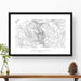 Cuyahoga Valley National Park topographic map art poster with black frame.