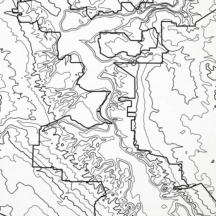 Close up of Cuyahoga Valley National Park decorative map.