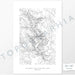 Cuyahoga Valley National Park poster with black and white contour lines to represent topography