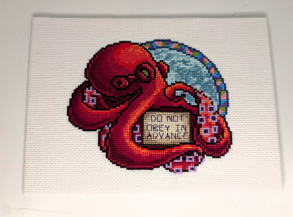 Portal Octopus Cross Stitch Art