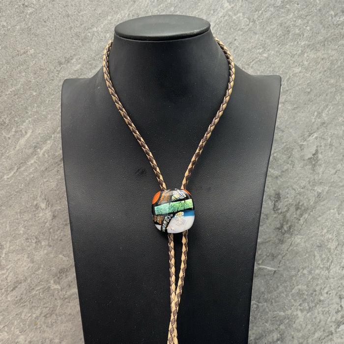 Fused Glass Bolo Tie