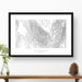 Eagle Cap Wilderness, Oregon topographic map art poster with black frame.