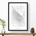 Topographic map of Eagle Cap Wilderness, Oregon with a black frame.