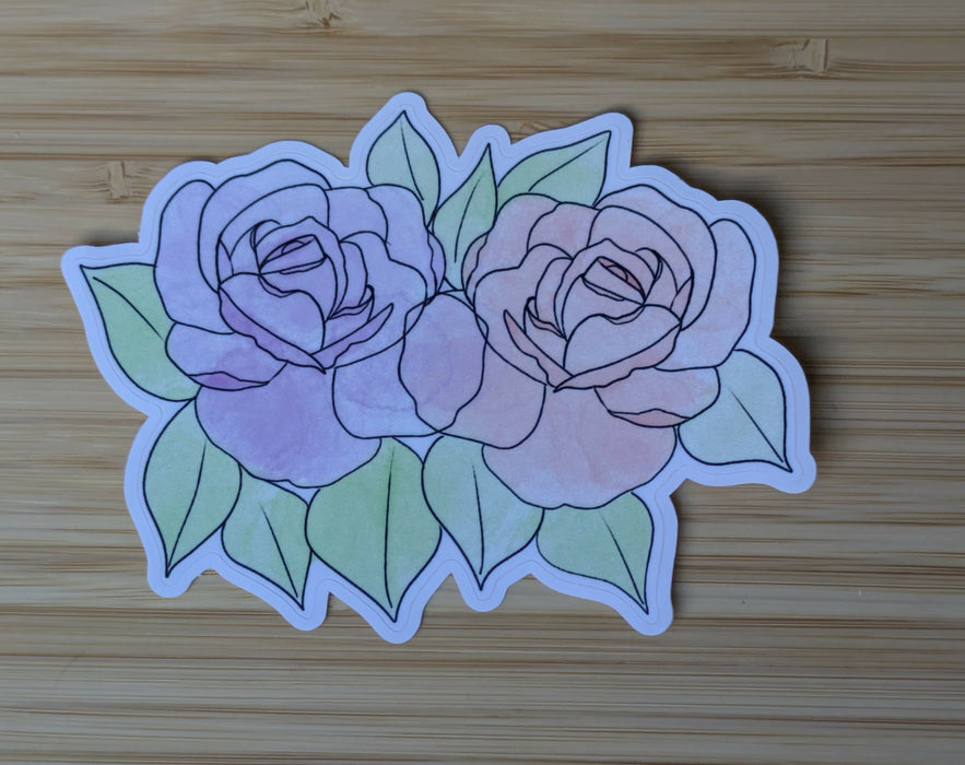 Twin Roses Sticker