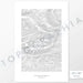 Enchantments, Washington poster with topograpy contour lines in black on a white background. Customizable text makes it a great map art gift idea.