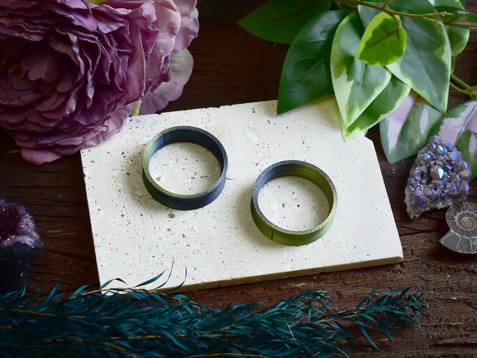 Ear Tunnels 10-100mm Black Gold | Pair | Ultra Light Thin-wall Ear Plugs | Gauge Earrings | Gauged Plugs