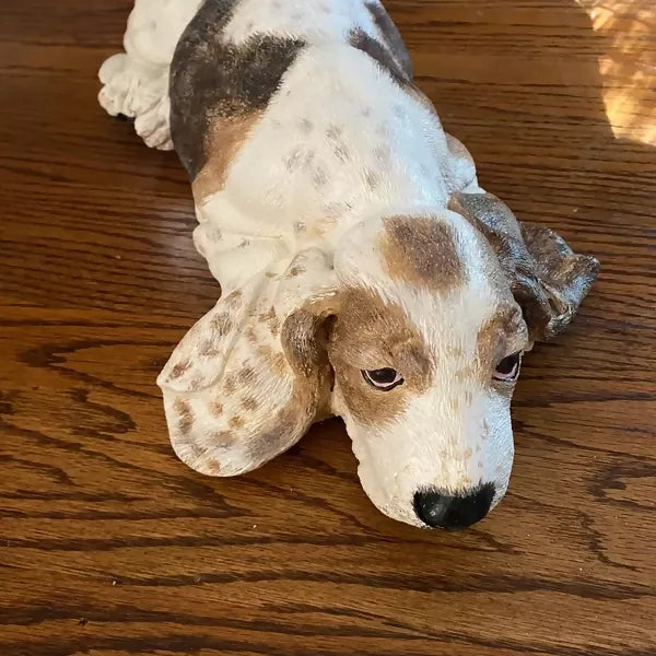 Basset Hound Dog Concrete 18.5 x 10 x 5.5" High