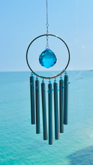 Aqua Dream Prism Chime – Crystal Suncatcher Wind Chime