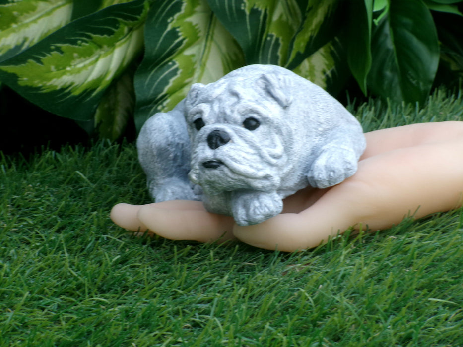Concrete Bulldog Urn Adornment 3x6x2.25" high