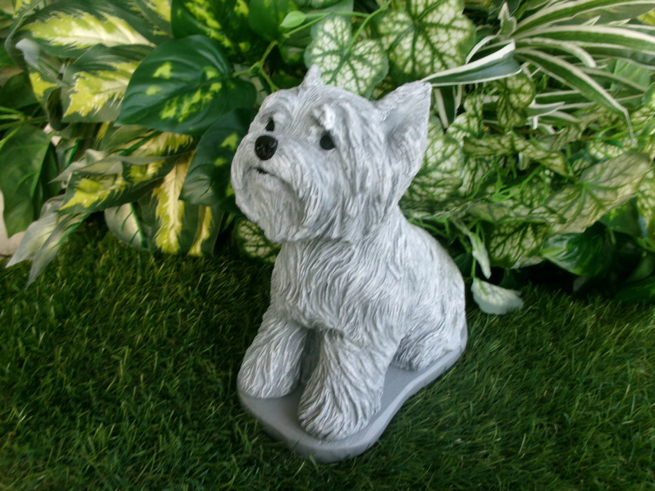 Yorkshire Terrier Concrete Statue, 4x8x9" High