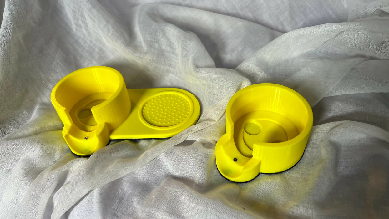 Compact espresso tamping station for 54mm portafilters (Breville/Sage)