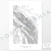 Glacier National Park poster with topograpy contour lines in black on a white background. Customizable text makes it a great map art gift idea.