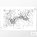 Horizontal custom topo map print of Grand Canyon National Park. Contour lines show the steep canyon topography of the area. National Park artwork.