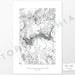 Grand Canyon National Park poster with topograpy contour lines in black on a white background. Customizable text makes it a great map art gift idea.