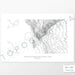 Map wall decor of Guadalupe Mountains National Park with modern map art in black and white.