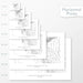 Available sizes for Guadalupe Mountains National Park topographic maps. 5x7, 8x10, 11x14, 16x20, 18x24, 24x36, and 27x40 posters shown. as black and white prints on a gray background.
