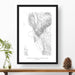 Topographic map of Guadalupe Mountains National Park with a black frame.
