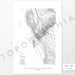 National Park print of Guadalupe Mountains with topography art.