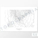 Print of Guadalupe Peak, Texas with a topographic map. Black contour lines on a white background.