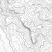 Close-up of contour lines that represent topography on the map poster of Guadalupe Peak, Texas.
