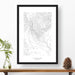 Topographic map of Guadalupe Peak with a black frame.