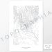 Vertical orientation Guadalupe Peak poster with topographic map design.