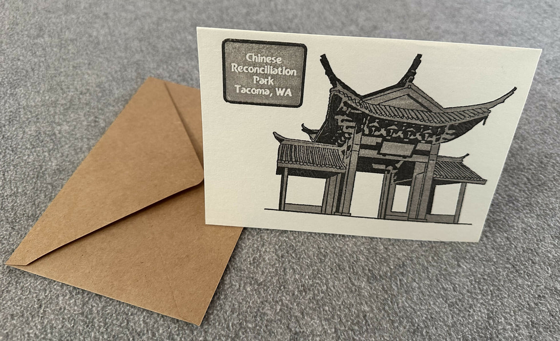 Woodblock print card - Chinese Reconciliation Park