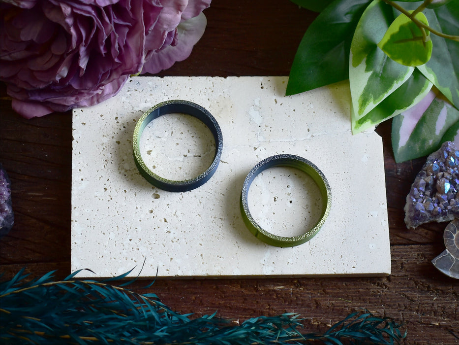 Ear Tunnels 10-100mm Black Gold | Pair | Ultra Light Thin-wall Ear Plugs | Gauge Earrings | Gauged Plugs